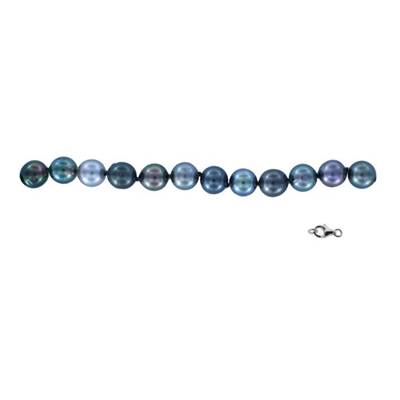 BRACELET OR GRIS 750/00 PERLE DE CULTURE MERS DU SUD TAHITI 7/8MM