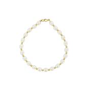 BRACELET OR JAUNE 375/00 PERLE DE CULTURE EAU DOUCE CHINE 4,5/5MM