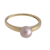 BAGUE OR JAUNE 750/00 T57 PERLE DE CULTURE AKOYA JAPON