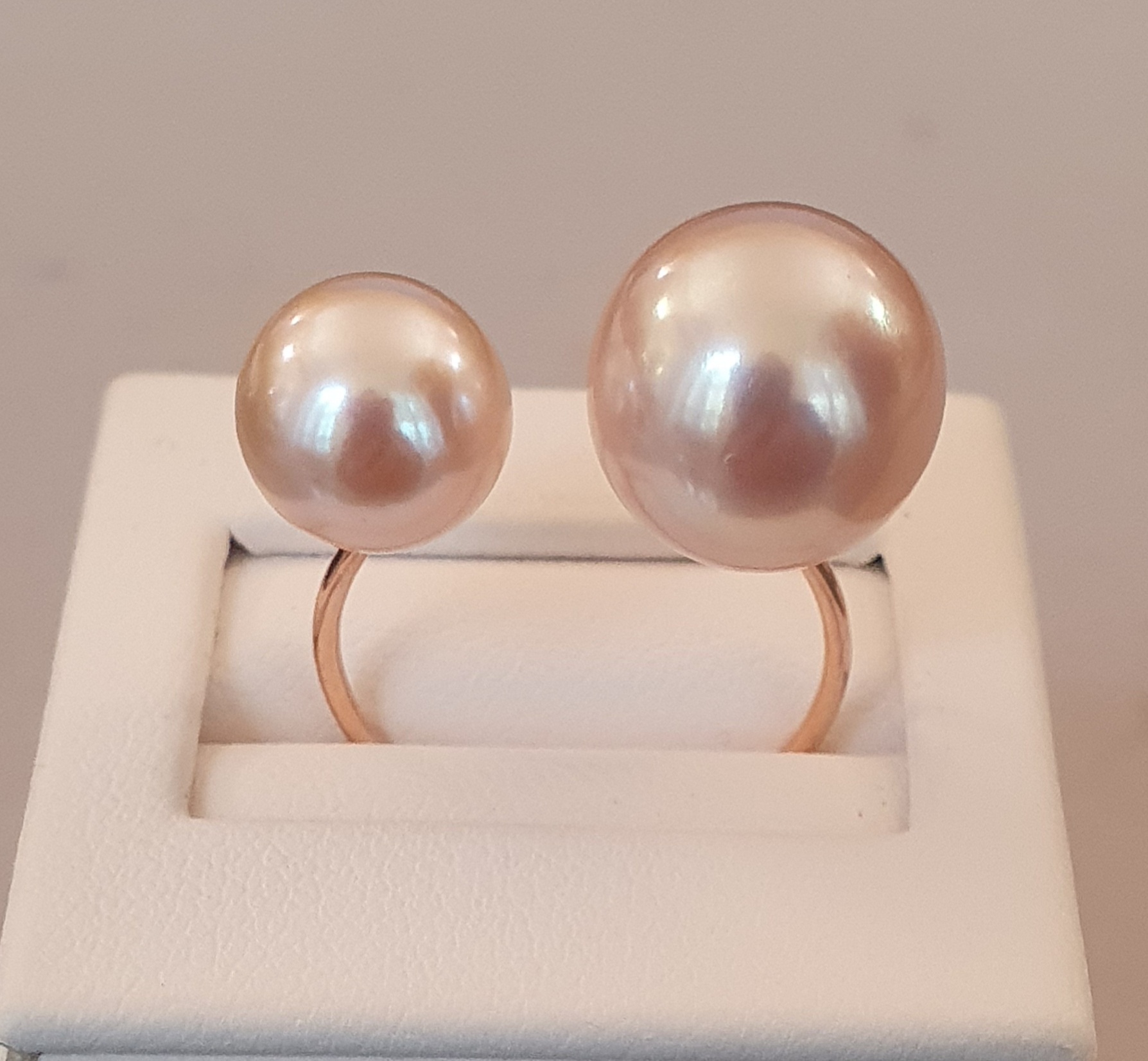 BAGUE OR ROSE 750/00 T54 0.82g EAU DOUCE CHINE 8.5/12MM RONDE NATUREL