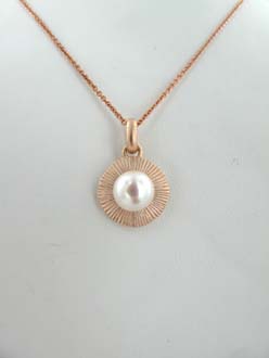 COLLIER ARGENT 925/00 4.00g EAU DOUCE CHINE 7,5/8MM SEMI-RONDE BLANCHE