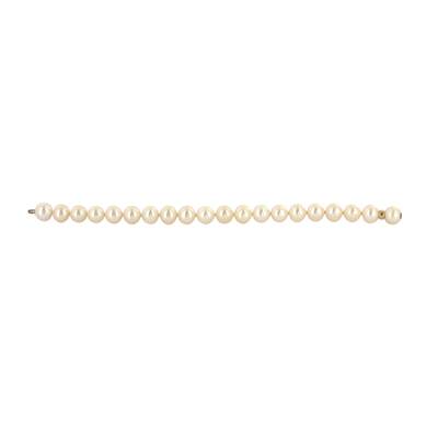 BRACELET OR/ACIER 750/00 PERLE DE CULTURE EAU DOUCE CHINE 9/10MM 