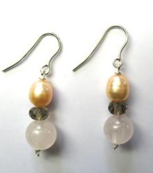 BO ARGENT 925/00 1.16g EAU DOUCE CHINE 7,5/8MM GRAIN DE RIZ NATURELLE