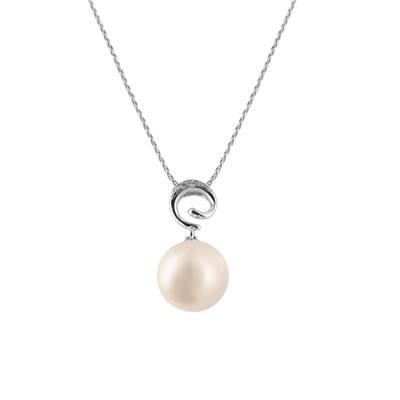 COLLIER OR GRIS 750/00 PERLE DE CULTURE EAU DOUCE CHINE 8,5/9MM