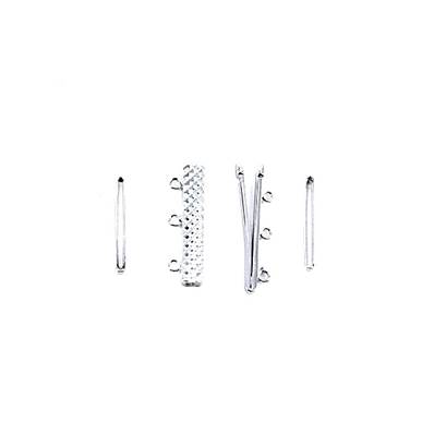 FERMOIR 3 RANGS + INTERCALAIRES OR GRIS 750/00   
