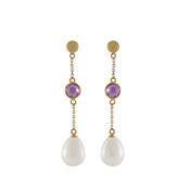 BO OR JAUNE 375/00 PERLE DE CULTURE EAU DOUCE CHINE 7,5/8MM
