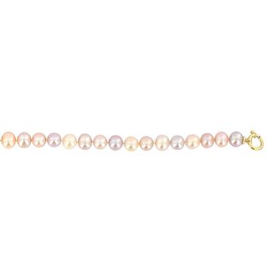 COLLIER OR JAUNE 750/00 PERLE DE CULTURE EAU DOUCE CHINE 8/8,5MM