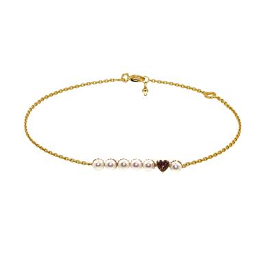 BRACELET OR JAUNE 750/00 PERLE DE CULTURE AKOYA JAPON