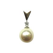 PENDENTIF OR GRIS 375/00 PERLE DE CULTURE EAU DOUCE CHINE 8,5/9MM
