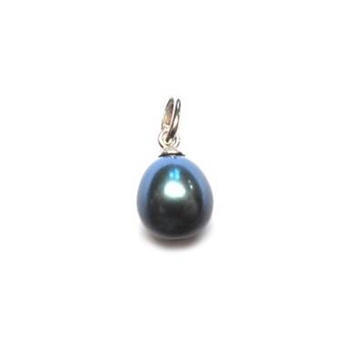 PENDENTIF OR GRIS 375/00 PERLE DE CULTURE EAU DOUCE CHINE 7/7,5MM