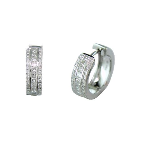 BO OR GRIS 750/00 DIAMANT PRINCESSE BLANC DIAMANT ROND BLANC   D0.46(22pr)+0.23(60r) G5.05         ND BLANC 