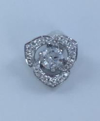 COLLIER OR GRIS 750/00 2.60g 19 DIAMANTS 0.39CT