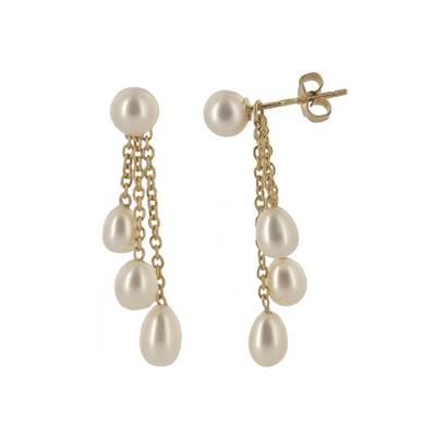 BO OR JAUNE 750/00 PERLE DE CULTURE EAU DOUCE CHINE 4/4,5MM