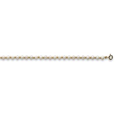 COLLIER OR JAUNE 750/00 PERLE DE CULTURE EAU DOUCE CHINE