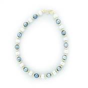 BRACELET OR JAUNE 375/00 PERLE DE CULTURE EAU DOUCE CHINE 4,5/5MM
