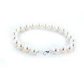BRACELET OR GRIS 750/00 PERLE DE CULTURE AKOYA JAPON 7/7,5MM