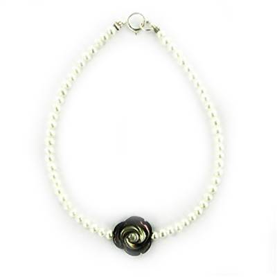 BRACELET OR JAUNE 375/00 PERLE DE CULTURE EAU DOUCE CHINE 4,5/5MM