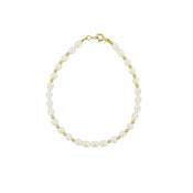 BRACELET OR JAUNE 750/00 PERLE DE CULTURE EAU DOUCE CHINE 4/4,5MM