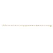 BRACELET OR JAUNE 375/00 PERLE DE CULTURE EAU DOUCE CHINE 4,5/5MM