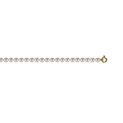 COLLIER OR JAUNE 750/00 PERLE DE CULTURE EAU DOUCE CHINE 6,5/7MM