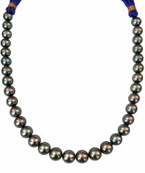 CHOKER MERS DU SUD TAHITI 12/14MM SEMI-RONDE LONGUEUR 41 CM