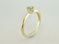 BAGUE OR JAUNE 750/00 2.15g QUARTZ 0.27 VERT T54