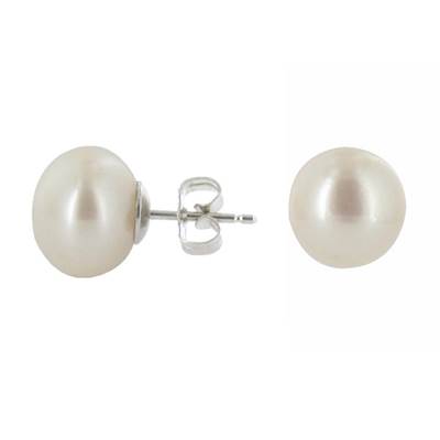 BO OR GRIS 750/00 PERLE DE CULTURE EAU DOUCE CHINE 10/11MM