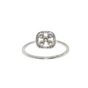 BAGUE OR GRIS 750/00 PERLE DE CULTURE EAU DOUCE CHINE