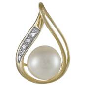 PENDENTIF OR 9J 375/00 PERLE DE CULTURE EAU DOUCE CHINE 6/6,5MM