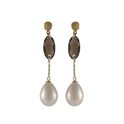 BO OR JAUNE 375/00 PERLE DE CULTURE EAU DOUCE CHINE 7,5/8MM