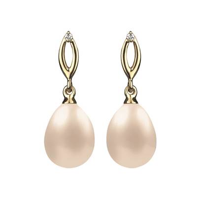 BO OR JAUNE 750/00 PERLE DE CULTURE EAU DOUCE CHINE 8/8,5MM