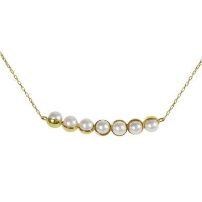 COLLIER OR JAUNE 750/00 PERLE DE CULTURE AKOYA JAPON