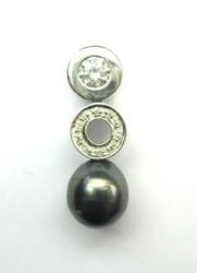 PENDENTIF ARGENT 925/00 3.25g MERS DU SUD TAHITI 10/10,5MM POIRE ARGENT