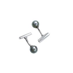 BOUTONS MANCHETTES ARGENT 925/00 4.75g MERS DU SUD TAHITI 9/10MM BOUTON