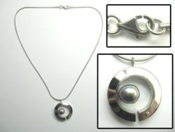 COLLIER OR/ACIER 750/00 0.05g MERS DU SUD TAHITI 10/11MM CERCLEE OR/ACIER