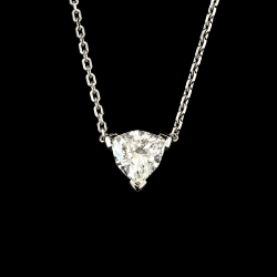 COLLIER OR GRIS 750/00 2.50g 1 DIAMANT 0.54CT