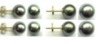 LOT BO OR GRIS/JAUNE 750/00 4.90g MER DU SUD TAHITI 6/6,5MM SEMI-RONDE