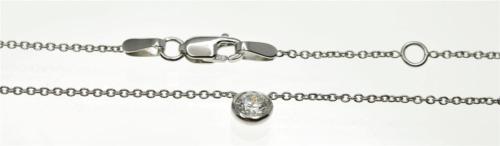 COLLIER OR GRIS 750/00 2.39g 1 DIAMANT 0.30CT