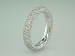 BAGUE OR 750/00 5.98g 235 DIAMANTS 1.65CT T54