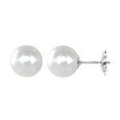 BO OR GRIS 750/00 1,40g EAU DOUCE CHINE 8/8,5MM SEMI-RONDE BLANCHE