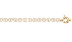 COLLIER OR JAUNE 0.41g 750/00  EAU DOUCE CHINE 7/7.5MM RONDE