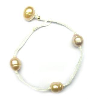 BRACELET OR JAUNE 750/00 0.02g EAU DOUCE CHINE 9/10MM