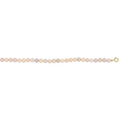 COLLIER OR JAUNE 750/00 PERLE DE CULTURE EAU DOUCE CHINE 4,5/5MM