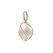 PENDENTIF OR JAUNE 750/00 PERLE DE CULTURE EAU DOUCE CHINE 7,5/8MM