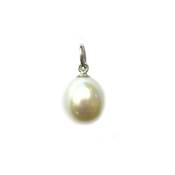 PENDENTIF OR GRIS 375/00 PERLE DE CULTURE EAU DOUCE CHINE 8/8,5MM