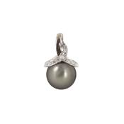 PENDENTIF OR GRIS 750/00 PERLE DE CULTURE TAHITI 13/14MM