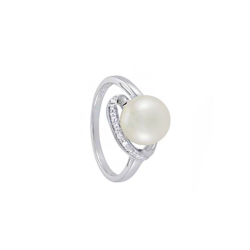 BAGUE OR GRIS 750/00 PERLE DE CULTURE AKOYA JAPON 8,5/9MM