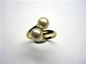 BAGUE OR JAUNE 750/00 PERLE DE CULTURE EAU DOUCE 6,5/7MM