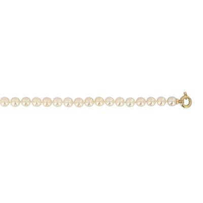 COLLIER OR JAUNE 375/00 AKOYA 6/6,5MM