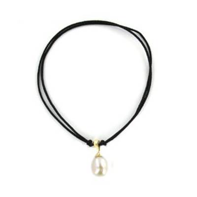 BRACELET OR JAUNE 750/00 PERLE DE CULTURE EAU DOUCE CHINE 7/7,5MM